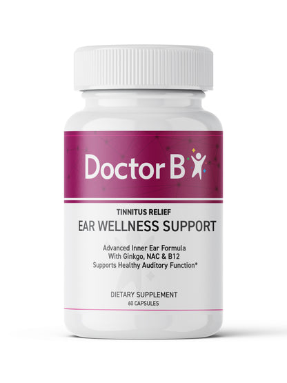 Doctor B Tinnitus Relief – Ear Wellness Support, 60 Capsules