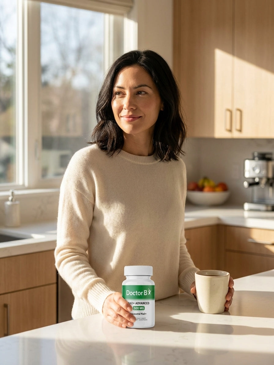 Maya with morning coffee